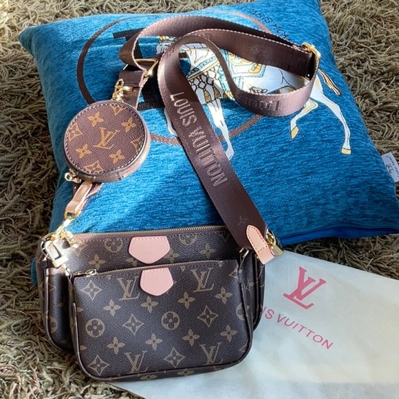 Handbags - New 3-Piece Brown Cross Body Bag